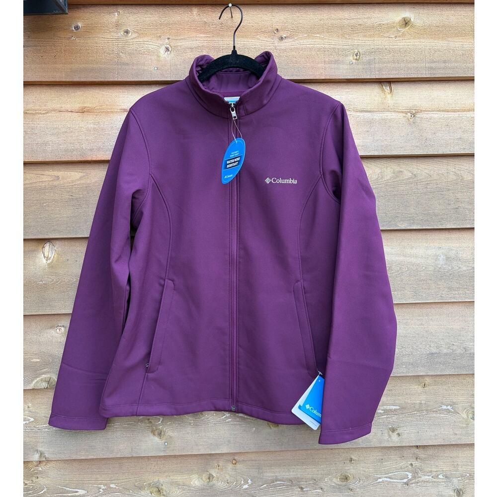 Columbia purple full zip weather resistant jacket medium